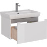 Тумба LEMARK BUNO MINI 70 см под раковину, подвесная, 1 ящик, белый глянец LM05BM70T